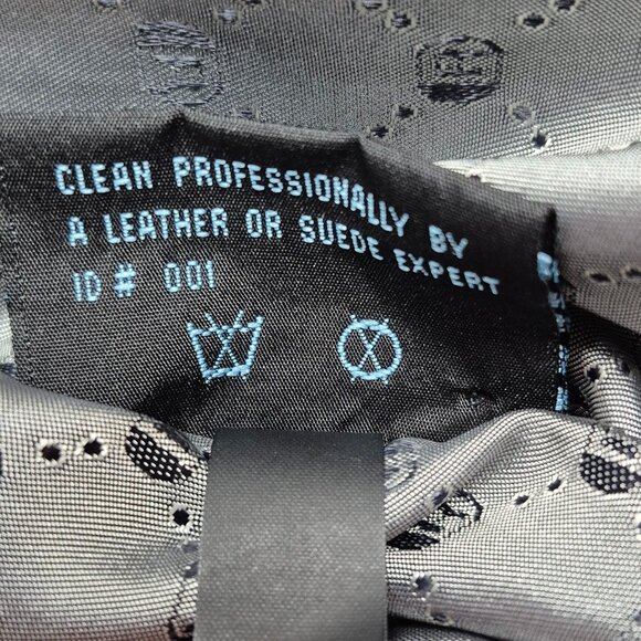 Kenneth Cole Reaction Black Quilted Leather Jacket Button Up Women's Size Medium - Picture 10 of 14